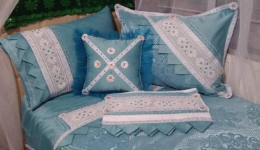 İncili dantel yatak örtüleri