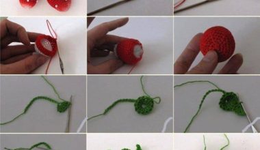 Tığla örgü çilek yapımı Tığla örgü çilek yapımı