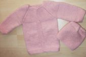 Pembe bebek örgü hırka modeli