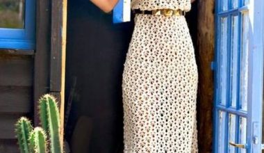 Tığ işi örgü bayan elbiseler