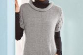 Gri iplikle işlenmiş  örgü tunik modeli Gri iplikle işlenmiş  örgü tunik modeli