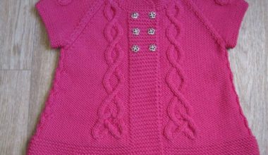 Pembe örgü kız çocuk yelek