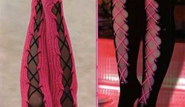 Pembe siyah örgü çorap modelleri