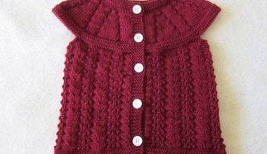 Bordo ajurlu örgü kız çocuk yelek