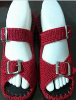 Örgü bayan terlik modeli