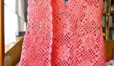 Pembe örgü bayan yelek