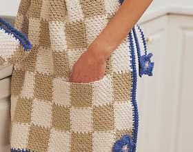 Bayan örgü mutfak önlüğü