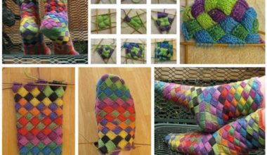 Renkli örgü çorap örme