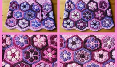 Motifli örgü etek modeli