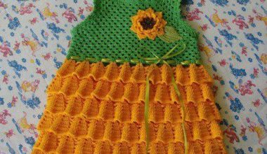 İki renkli örgü yazlık elbise