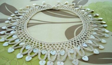 Tığ ile işlenilmiş kolye