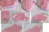 Pembe örgü çorap yapma anlatımlı