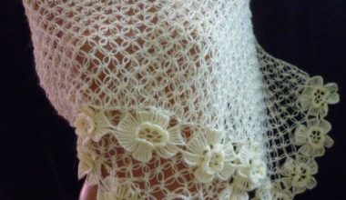 Krem berdolu şal modeli