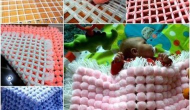 Kasnakta örgü battaniye işleme