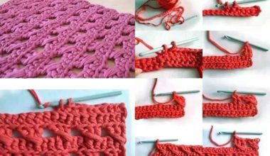 Tığ ile örgü yapılmış örgü modeli