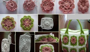 Çiçekli çanta yapılışı