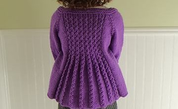 Eflatun şık çocuk örgü hırka