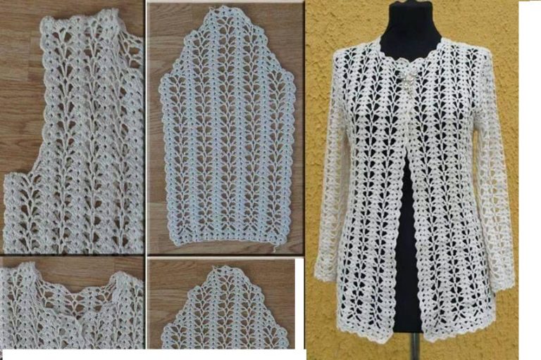 Beyaz baharlık bayan hırka