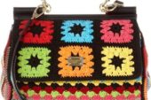 Renkli örgü motifleri ile çanta yapımı