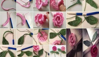 Örgü gül yapımı