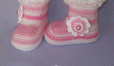 Pembe beyaz örgü haroşe bot