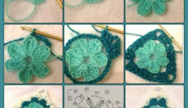 Çiçek motifi örme