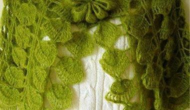 Tığ ile örülmüş olan bayan şalları