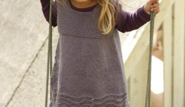 Gri lahana işi örgü kız çocuk elbise