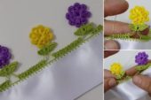 Fıstık çiçekli oya modeli