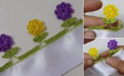 Fıstık çiçekli oya modeli