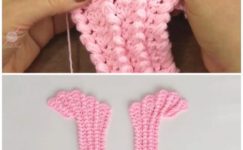 Pembe örgü kız çocuk bolero