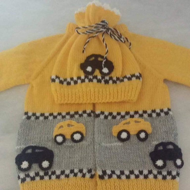 Arabalı erkek çocuk örgü hırka modeli Resimli Örgü Modelleri