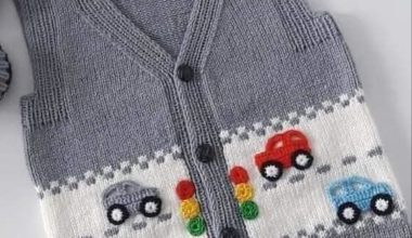 Arabalı erkek çocuk örgü yelek