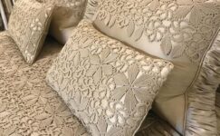 Dantel örgü yatak örtüsü