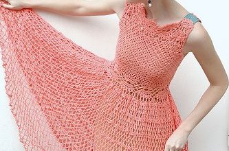 Tığ işi örgü bayan elbise