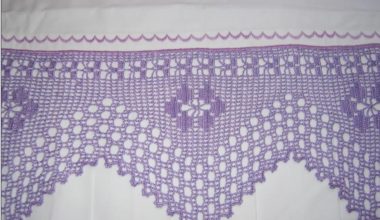 Eflatun dantel örgü  çarşaf kenarı