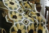 Çiçekli örgü battaniye modelleri