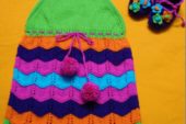 Renkli iplerden yapılmış çocuk elbise