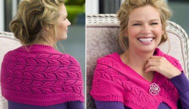 Pembe bayan omuz şalı