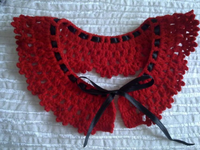 Tığ işi örgü yaka modelleri