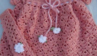 Gül kurusu örgü çocuk elbisesi