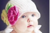 Beyaz bebek şapka modelleri