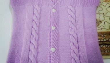 Lila kız çocuk yelek modeli