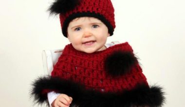 Kırmızı örgü bere ve panço modelleri