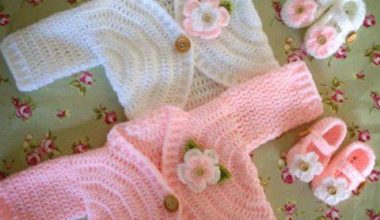 Pembe beyaz örgü çocuk bolero