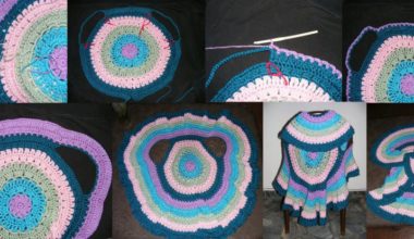 Yuvarlak örgü yelek modeli