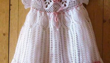 Beyaz yazlık örgü çocuk elbise modelleri