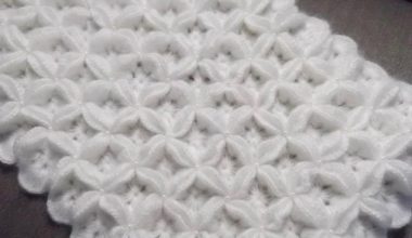 Beyaz örgü çocuk battaniye örneği