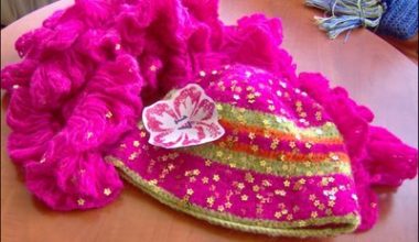 bebek cocuk sapkasi modeli pembe renkler pullu simli yildiz cicek desenli
