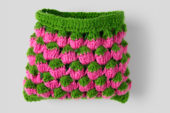 Çilek örgü çanta